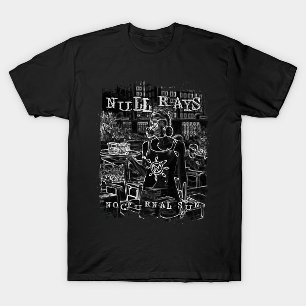 Null Rays Gasmask Waitress T-Shirt by Null Rays